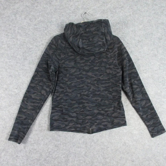 Lululemon Women's Scuba Fleece Hoodie Jacket Full Zip Camo Size 8 Deep Coal 662 - Picture 2 of 15